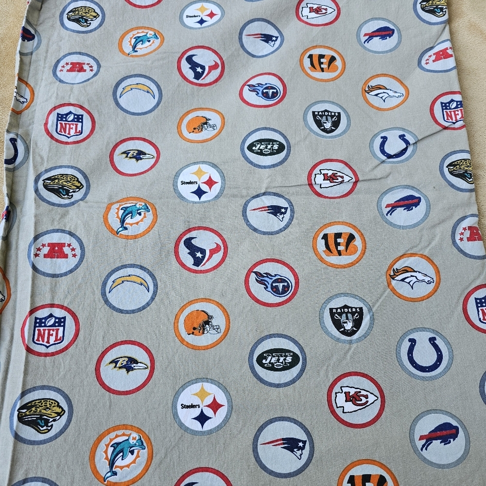 Pottery Barn Teen NFL AFC Logos FLAT Sheet -  Multicolor